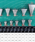 5 Pack Pyramid Sinkers Saltwater Lead Fishing Weights 1 Oz To 32 Oz Triangle Surf Bank River Catfish Pompano Sinker Set
