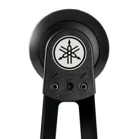 Front view of Electronic Drum Kick Tower With Natural Feel And Sensitivity Control Aux Pad Input Anti Slip Velcro and Spikes