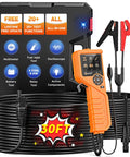 KM601 Power Circuit Probe Kit For 12V 24V Cars And Trucks, all-in-one automotive circuit tester with 30 ft cable and clamps