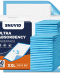 Ultra Thick, Super Absorbent Disposable Bed Pads 30x36 Inches for Adults, Seniors, and Pets, in a stacked pile with packaging.