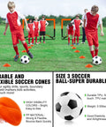 Backyard Kids Soccer Goal Set For Training And Fun Two Pack 6 By 4 Feet Or 4 By 3 Feet Pop Up Soccer Net With Ball Ladder