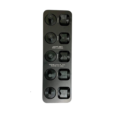 Pro Grade Small Diameter Ring Bender Post And Die Set 6mm To 10mm With Anodized Aluminum Organizer Base Delrin CNC Machined