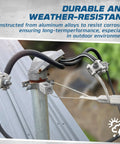 Two Pack Aluminum Wedge Cable Clamps With Stainless Steel Ball Handle And Pro Grade Secure Locking System on rooftop pole