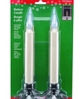 Set Of Four Battery Operated LED Window Candles With Dusk To Dawn Sensor Amber Flicker Flame Aged Bronze Base In Packaging