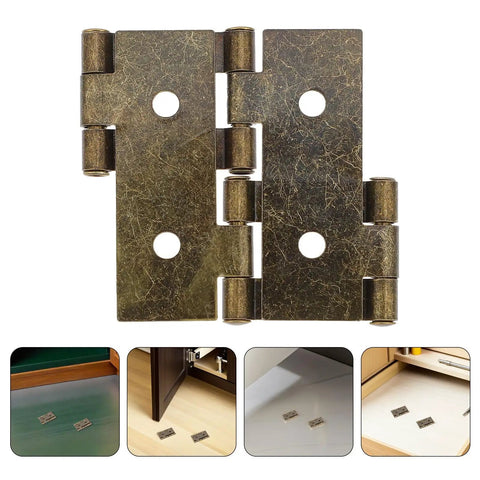 Heavy Duty Double Folding Door Hinges For Room Dividers And Partition Screens, Cold Rolled Steel, Rust Proof, Easy Mounting, Retro Style Furniture Hinges, 20 Pack For Smooth, Sturdy Folding And Long Lasting Use, bronze folding hinge pair