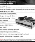 Five Axis CNC Self Centering Vise With Detachable Jaws ZF-70-100 For Precision Milling, 6 To 80mm Clamping Range, Positive Jaw 28-80mm And Reverse Jaw 6-54mm, Compact 100x71x52mm Size, Easy Setup, Beefy Pro Grade Build, alloy steel