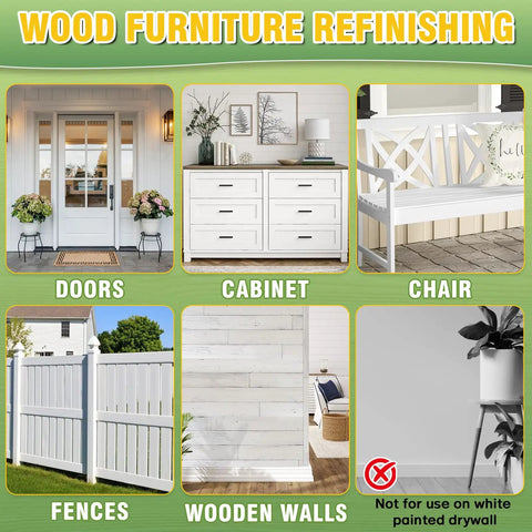 White Touch Up Paint For Wood And Household Fixes, 6.35 Oz Water Based All In One Repair Gel for cabinets, doors, and furniture.