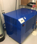 NSC1000-230-1 Freeze 1-Ton Industrial Chiller indoors for lasers and welding, blue metal, air-cooled, temperature control