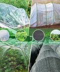 Six Piece Garden Hoop Kit For Greenhouses Rust Free Grow Tunnel Stakes with polythene, mesh, shade, and anti-bird netting