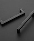 Black 5 Inch Square Cabinet Pulls Set Of 20 With Drill Mounting Template Modern Stainless Steel Kitchen Cabinet Handles