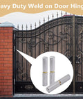 Beefy Weldable Barrel Hinges 2 3 8 by 1 2 Inches Bullet Hinges Carbon Steel on decorative gate
