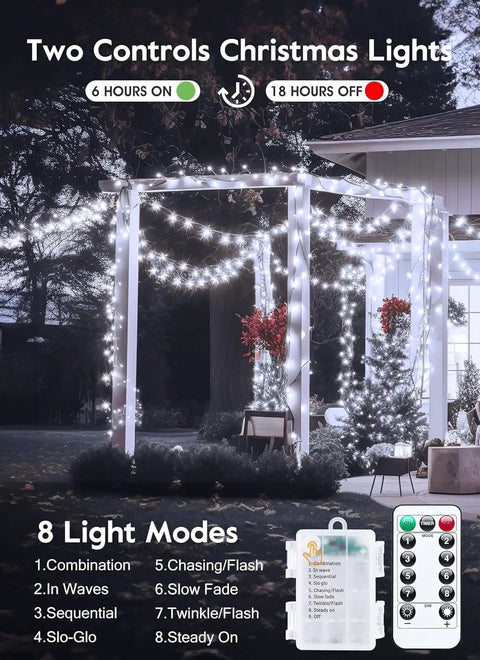Firecracker String Lights 60 LED Battery Operated 5 Feet 2 Pack With Remote Pure White Twinkle Lights For DIY Wreaths Weddings Party Decor Mason Jars Bedroom Decor Christmas