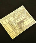 Etched Parts Upgrade Set For 1/35 US Sherman M4 M4A1 M4A3 Tanks With Photo-Etched Detail showing brass etched sheet