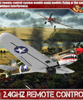 4 Channel RC Airplane For Beginners Ready To Fly With Xpilot Stabilization System And One Key Aerobatics P 40 Warhawk Style