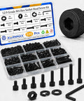 Go To M4 Screws Kit With Eight Lengths 6 8 10 12 16 20 25 30mm Hex Socket Head Bolts Nuts And Washers 12.9 Grade Alloy Steel