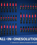 All In One 86 Piece Magnetic Impact Nut Driver And Bit Set With SAE And Metric Sizes, variety of S2 steel bits displayed