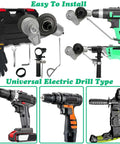 Beefy Heavy Duty Metal Sheet Cutter Drill Attachment With Serrated Wheel for Precise Iron and Aluminum Cutting, accessories shown.