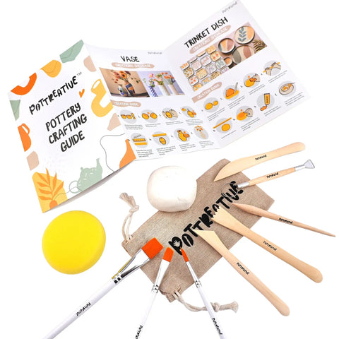 Air Dry Clay Kit For Adults And Beginners Pottery Starter Set With Tools And Step By Step Guide No Kiln Needed Easy DIY Craft
