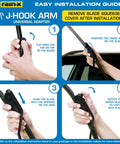 Easy installation guide for Tough As Nails Silicone Wiper Blade Replacement 26 Inch with J-Hook arm adapter.