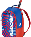 Junior Tennis Backpack With Racquet Protection White Blue Red Colorway Built For Court And Travel, Lightweight Yet Spacious Gear Carrier