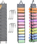 Tshirt And Leggings Closet Organizer With 24 Compartments Space Saving Hanging Storage For T Shirts Jeans Scarves Easy Foldable Gray Pack 3