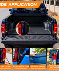 Ford F150 Tailgate Assist Shock Kit With Slow Down Damper installed on open tailgate, showing dampers and truck bed