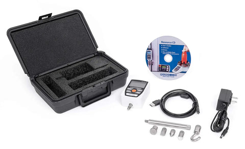 M3 100 Series Digital Force Gauge With 100 Pound Force Capacity, Ultra Compact Design, USB cable and case set