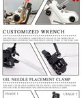 All Brakes Hydraulic Disc Brake Bleed Kit With Universal Adapters showing connection tools and attachments for SRAM and others