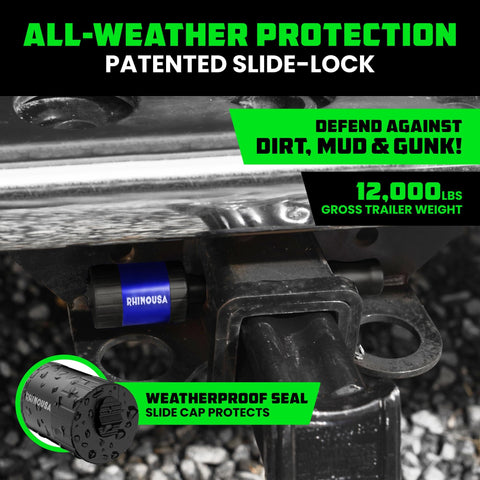 2 Inch Trailer Hitch Pin With Patented Locking Receiver For Class III And IV Hitches Weatherproof Anti Theft Debris Protected