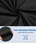 Close-up of black durable 420D polyester fabric for Chaise Lounge Covers Two Pack Waterproof Outdoor Protectors