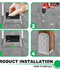 Installation steps for Two Pack 4x4 Post Anchor Base, Adjustable Stainless Steel Post Bracket For Concrete And Wood Decks