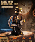Industrial City Series 3D Puzzle Mechanical DIY Model Kit With Light And Movement Thermo Engine Transparent Piston Chamber Demonstrates Realistic Steam Power For Adults And Teens A Retro Industrial Decor Showpiece, 11.8cm x 5.5cm x 5.3cm