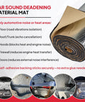 Heavy Duty 590 Mil Sound Deadening Foam Roll 125 X 40 Inches closed cell mat for car noise reduction applications.