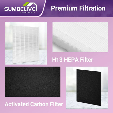 C545 Replacement Filter Kit For Air Purifier S Series 2 True HEPA Filters And 8 Activated Carbon Filters Easy Swap