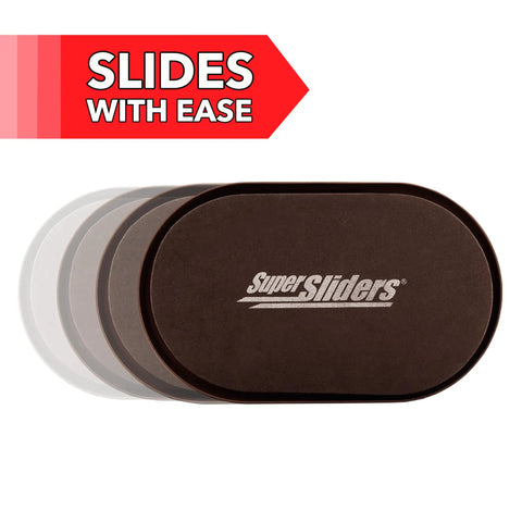 XL Oval Reusable Furniture Sliders For Carpet Five And Three Quarters Inch By Nine And One Half Inch Anti Slip Protective Moving Pads For Beds Sofas Dressers Brown Set Of 4 Perfect For Heavy Furniture And Protects Carpet And Floors From Scuffs