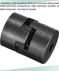 Flexible Coupling Shaft From 10mm To 14mm Bore, 53mm Long, C45 Steel Motor Coupler Joint for Servo and Stepper Motors