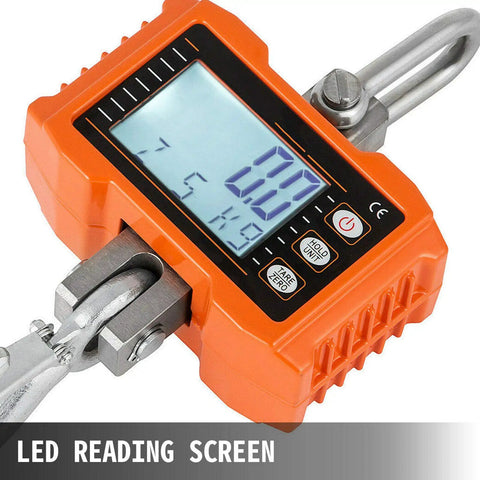 Heavy Duty Digital Crane Scale Built Different With Rock Solid Aluminum Housing And Precision Led Display For Up To Two Thousand Lbs Daily Jobsite Tasks