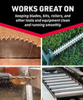 Tools and equipment with Dry Lube Drip Oil For Tools And Gear, 4 Oz, 100 Percent Dry To Touch, reduces wear and friction