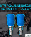 AcquaLine Pressure Washer Nozzle Guards With Protector Holder And One Quarter Inch Quick Coupler, Commercial Grade Kit With 25 And 40 Degree Spray Tips, Heavy Duty Shield To Protect Vehicle Paint And Delicate Surfaces
