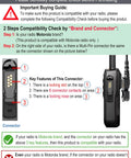 Compatibility guide for 5 Pack Speaker Microphone For Motorola Handheld Radios R5 XPR 3300e 3500e 3300 3500.