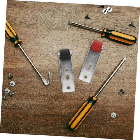Heavy Duty Silent Sliding Door Wheels For Barn Gates Smooth As Butter Roller Guides on wood surface with tools.