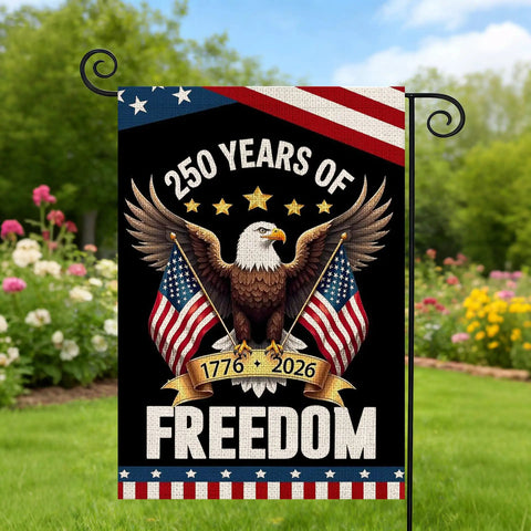 250 Year Anniversary USA Garden Flag For Outdoors With Eagle Design Double Sided 12x18 Inch Patriotic Backyard Flag 1776 2026