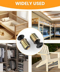 Image displaying 50 Sets 1/4-20 X 19/32 Inch Threaded Inserts And Bolts For Wood Hex Socket Drive Furniture Screws Nuts Kit in use.