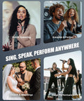 Wireless Dual Microphone System With UHF Range Up To 260 Feet All Metal Portable Karaoke Mic in use for various events