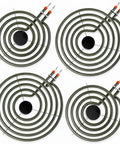 4 Pack MP22YA Electric Range Burner Element Set For 6 Inch MP15YA And 8 Inch MP21YA Replacement Burners in four views