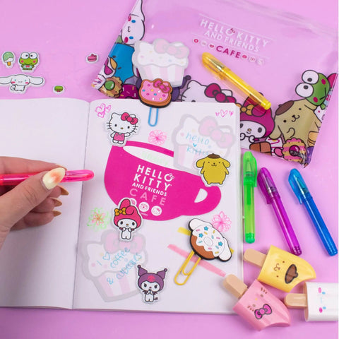 Hello Kitty And Friends 22-Piece Stationery Set With Totally Cute Kawaii Notebooks, Squishy Stickers, Sticky Notes And Sanrio Accessories