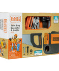 Box of Junior Tools Set In Sturdy Tool Bag With 13 Pieces For Kids Realistic Builder Kit Hammer Hand Saw Screwdriver And More