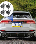 Fresh Hand Style License Plate Screw Kit Stainless Steel Finger Fastener Bolts For Cars Trucks And Vehicles Black 4 Piece Badge Holder Mounting Set Upgrade on car rear view with license plate.