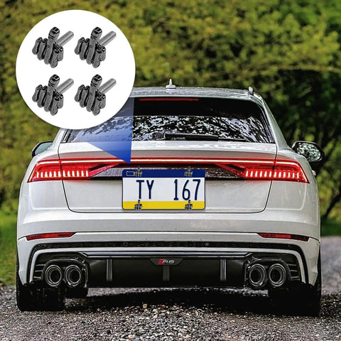 Fresh Hand Style License Plate Screw Kit Stainless Steel Finger Fastener Bolts For Cars Trucks And Vehicles Black 4 Piece Badge Holder Mounting Set Upgrade on car rear view with license plate.