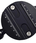 Upgrade Your Video Bowl Tripod With This Heavy Duty 75mm Half Ball Leveling Adapter featuring clear bubble level and adjustment markings.